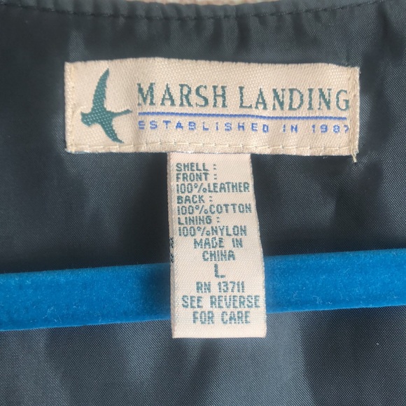 Marsh Landing Leather Vest Large - Picture 3 of 5